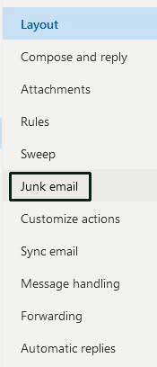 hotmail whitelist configuration