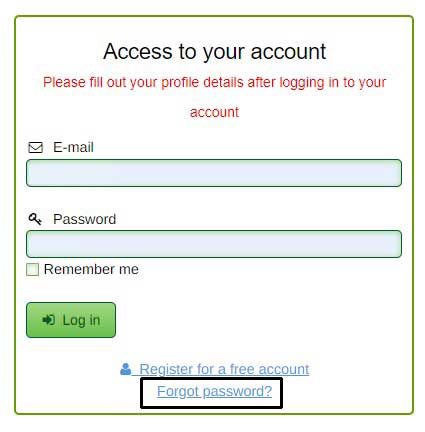recover password image